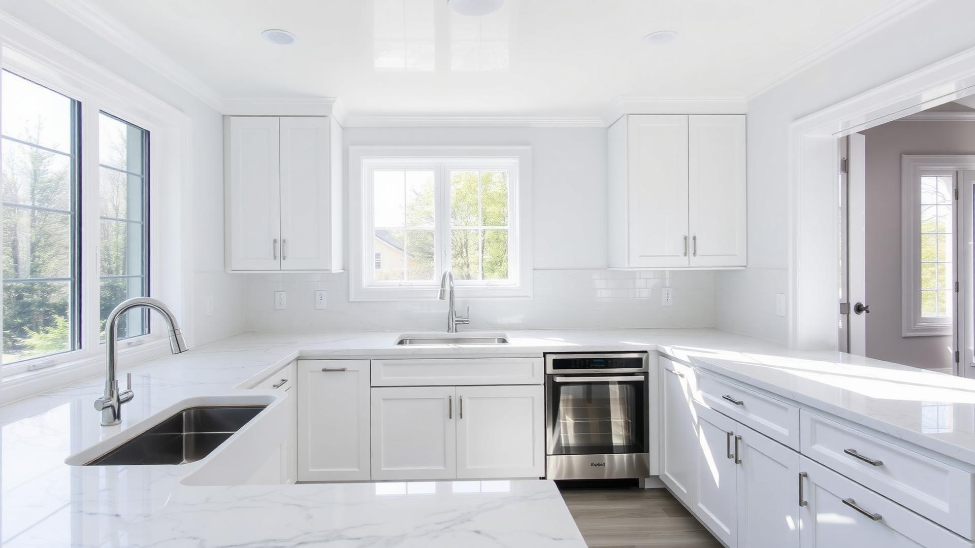A freshly cleaned kitchen in a Massachusetts home